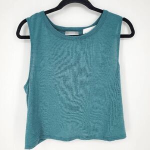 Heatherly NWT Women's Jerash‎ Back Cross Detail Teal Knit Top Size XL